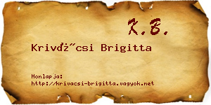 Krivácsi Brigitta névjegykártya